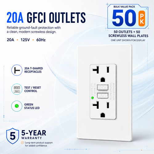 50pk ampere presa gfci - ampere,