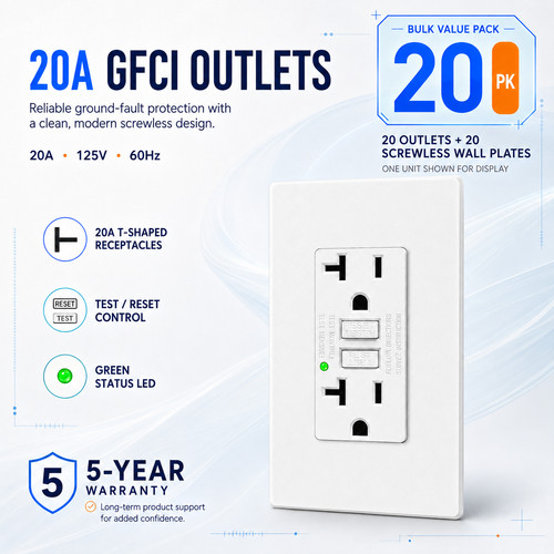 20pk ampere presa - 20pk, gfci